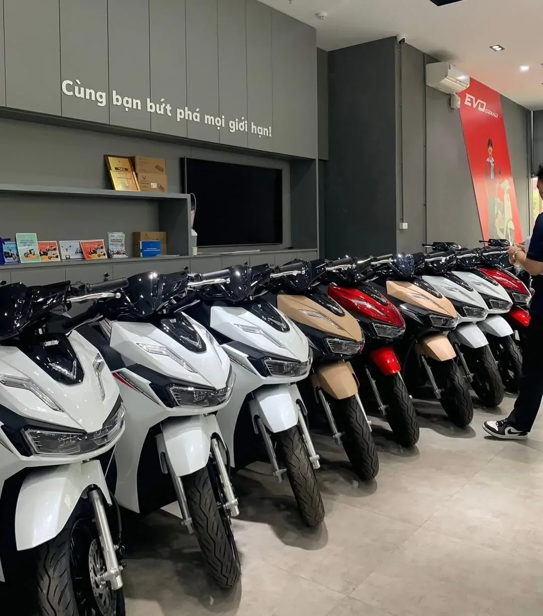 Dàn VinFast Viper nhiều màu tại showroom Luân Thành Công Bình Dương
