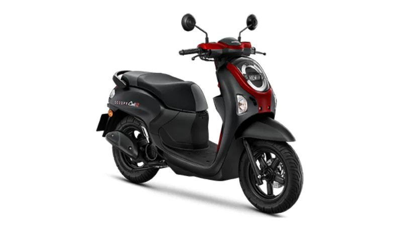 Honda Scoopy Club12 Thái 2026 đen đỏ toàn thân, xe tay ga nhập khẩu tại Bình Dương
