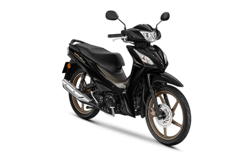 Honda Wave 110i Thái 2026 đen nâu mâm đồng toàn thân, xe số nhập khẩu tại Bình Dương