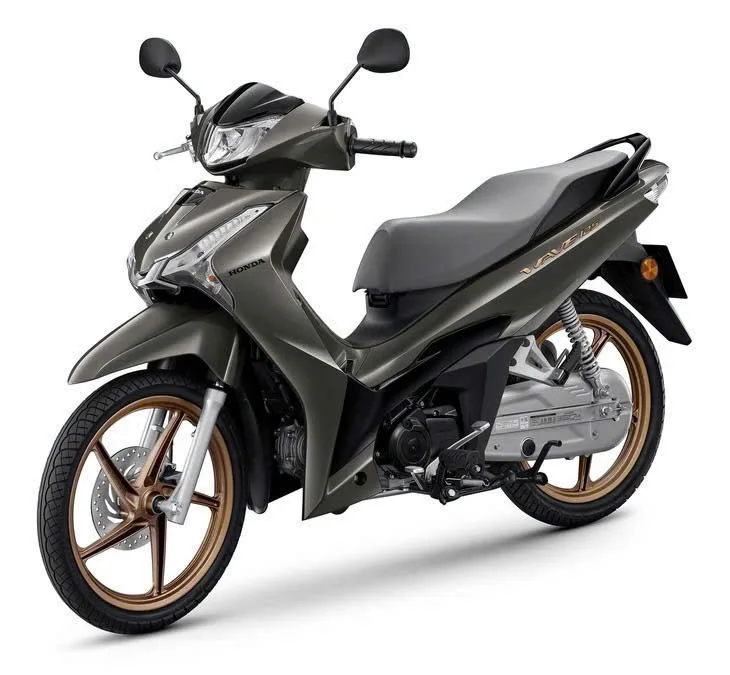 Honda Wave 125i Thái 2026 màu xám mâm vàng đồng toàn thân, Luân Thành Công Bình Dương