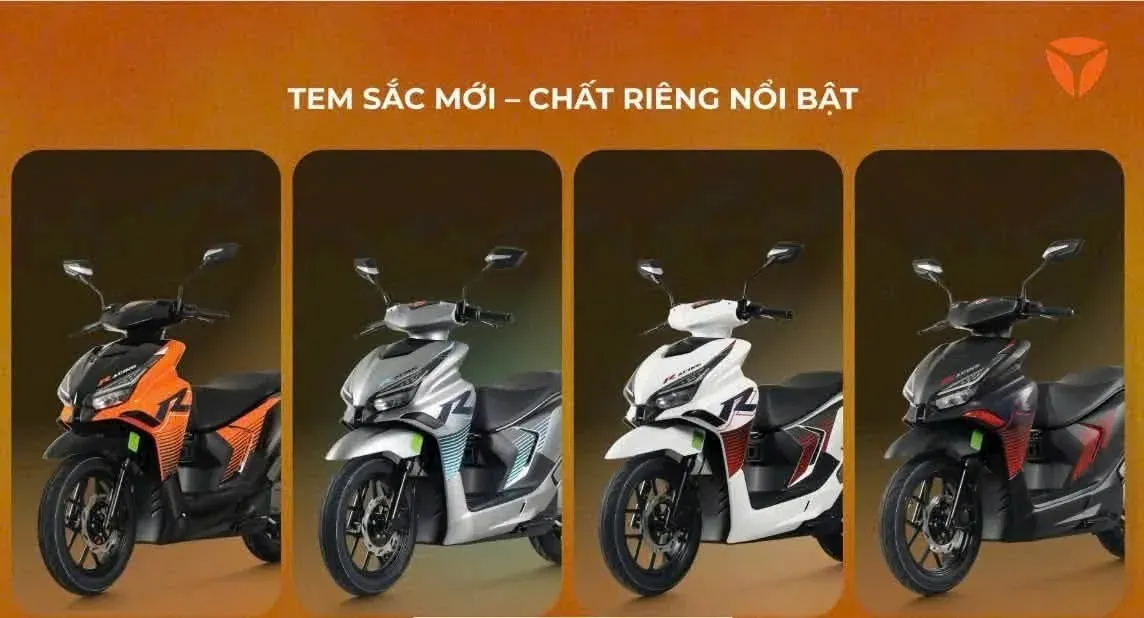 Yadea Velax P tem mới 4 phối màu tại Luân Thành Công Bình Dương