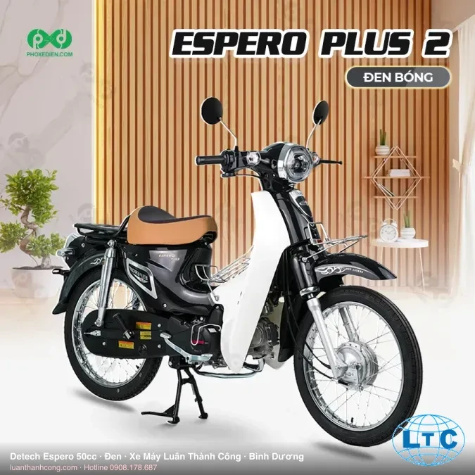 Detech Espero 50cc màu Đen tại Bình Dương – Xe Máy Luân Thành Công