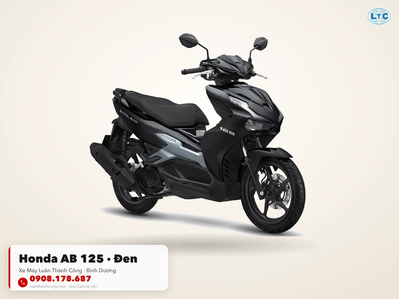Honda AB 125 màu Đen tại Bình Dương – Xe Máy Luân Thành Công