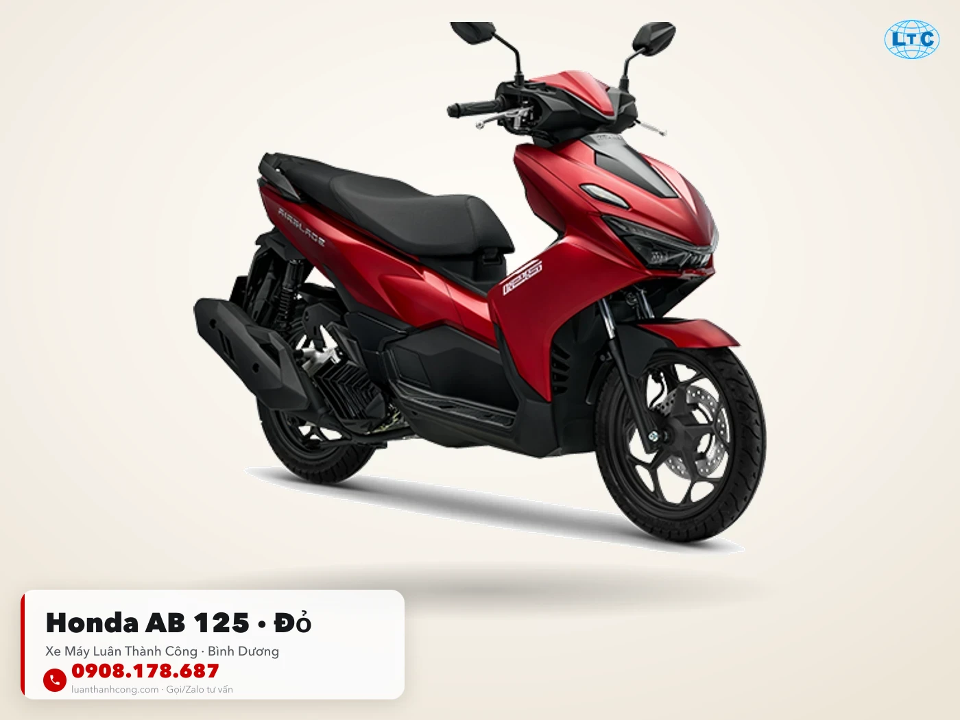 Honda AB 125 màu Đỏ tại Bình Dương – Xe Máy Luân Thành Công