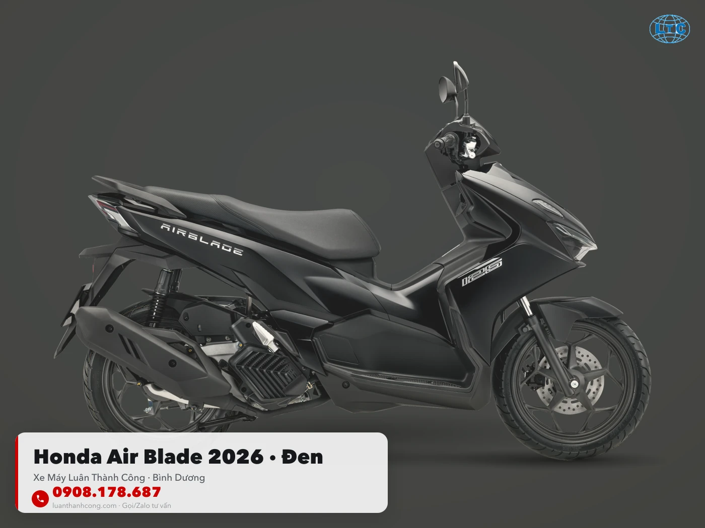 Honda Air Blade 2026 màu đen tại Bình Dương
