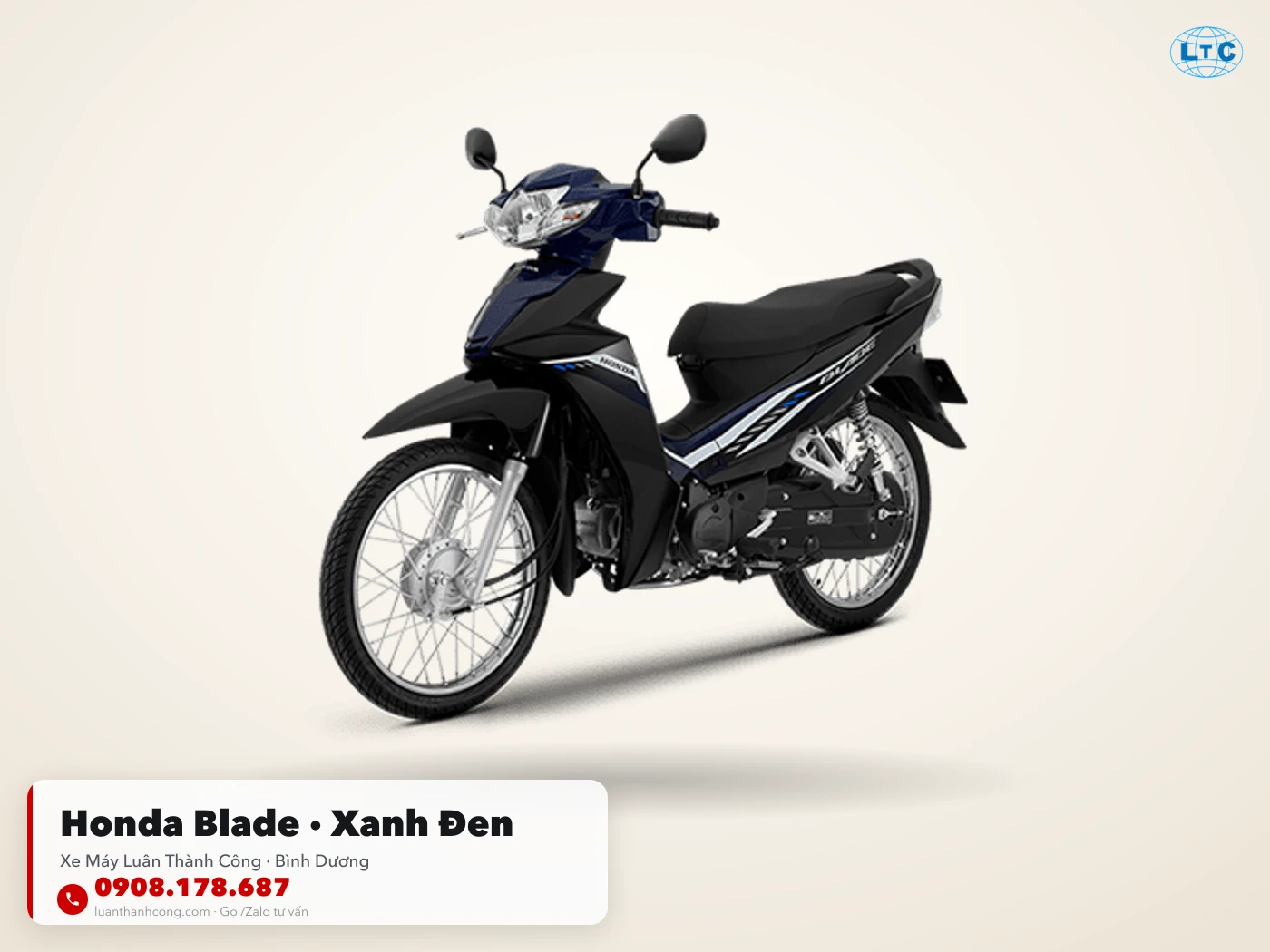 Honda Blade màu Xanh Đen tại Bình Dương – Xe Máy Luân Thành Công