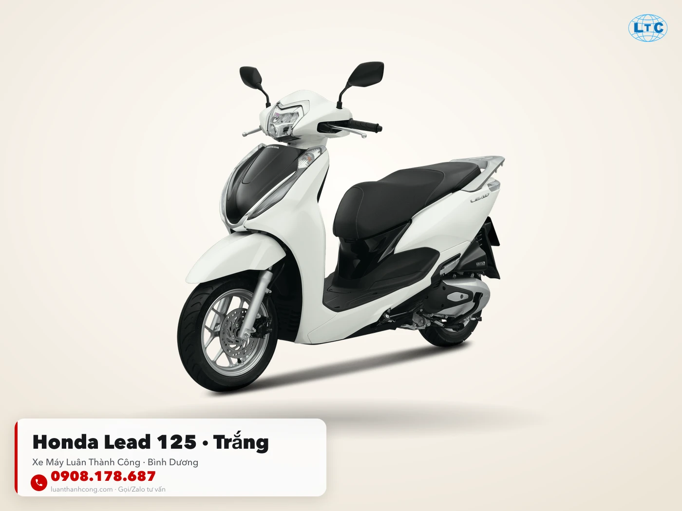 Honda Lead màu Trắng tại Bình Dương – Xe Máy Luân Thành Công