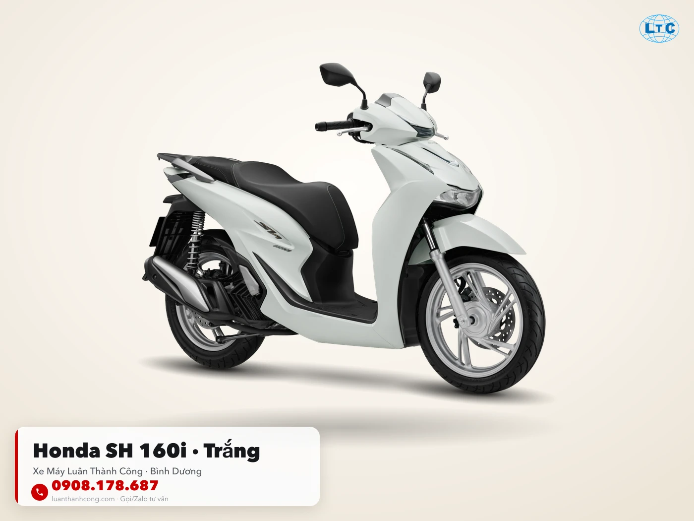 Honda SH 160i màu Trắng tại Bình Dương – Xe Máy Luân Thành Công