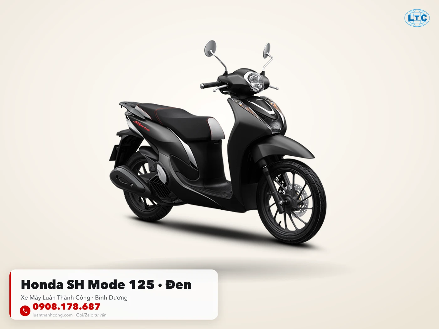 Honda SH Mode 125 màu Đen tại Bình Dương – Xe Máy Luân Thành Công