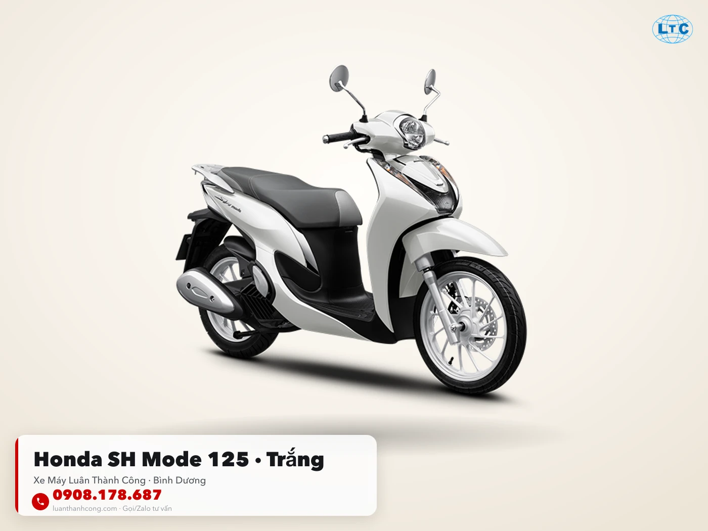 Honda SH Mode 125 màu Trắng tại Bình Dương – Xe Máy Luân Thành Công