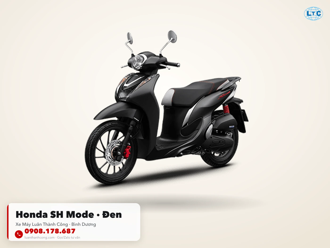 Honda SH Mode màu Bạc Đen tại Bình Dương – Xe Máy Luân Thành Công