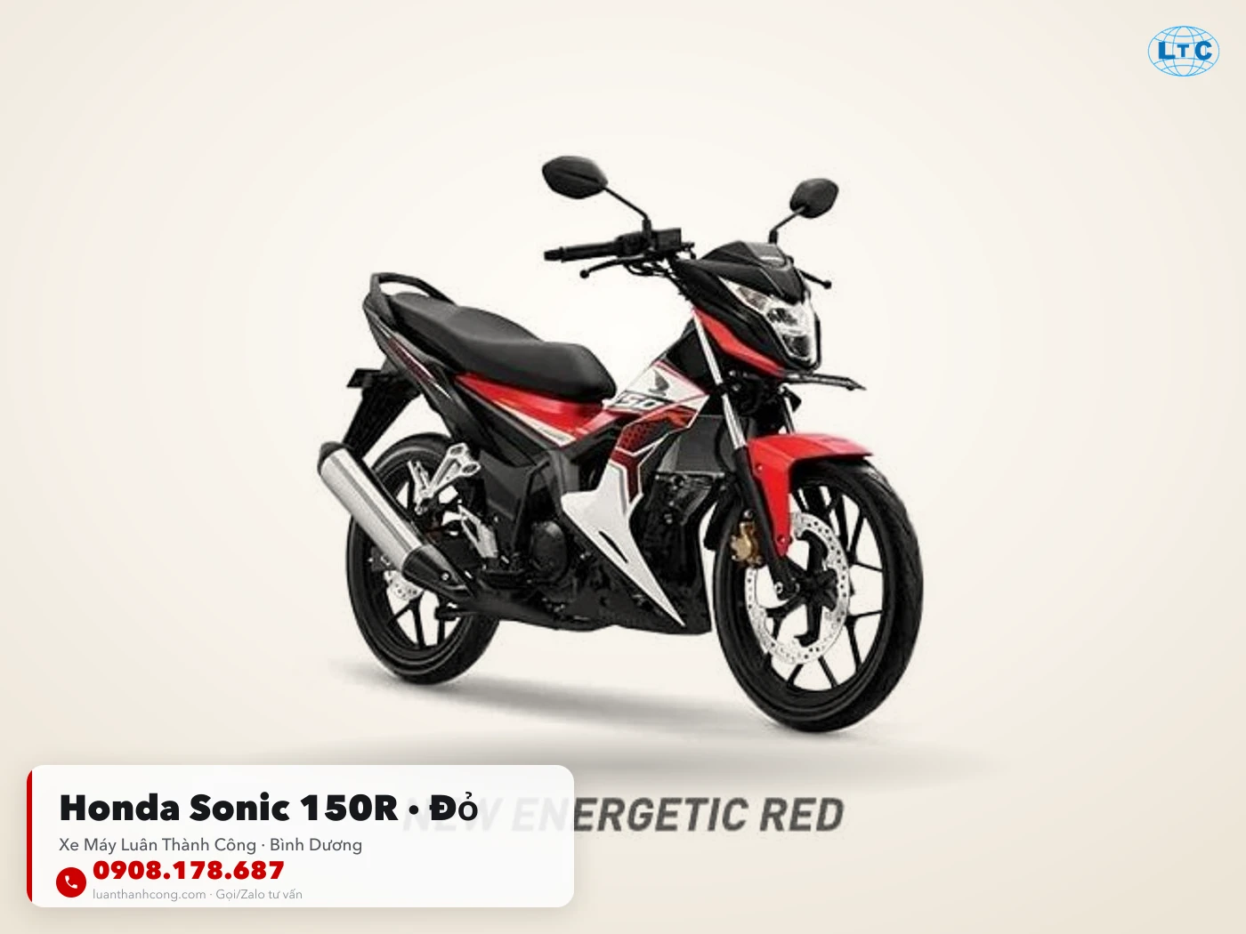 Honda Sonic 150R màu đỏ tại Bình Dương