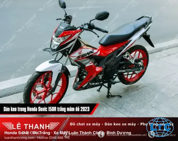 Honda Sonic màu Đỏ Trắng tại Bình Dương – Xe Máy Luân Thành Công
