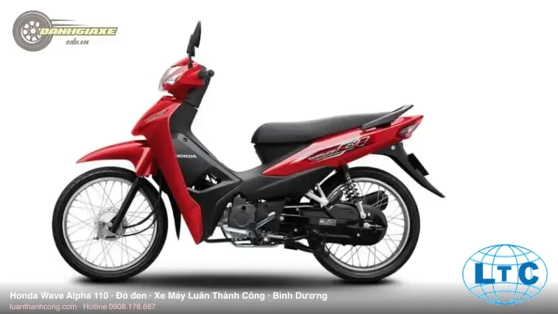 Honda Wave Alpha 110 màu Đỏ đen tại Bình Dương – Xe Máy Luân Thành Công