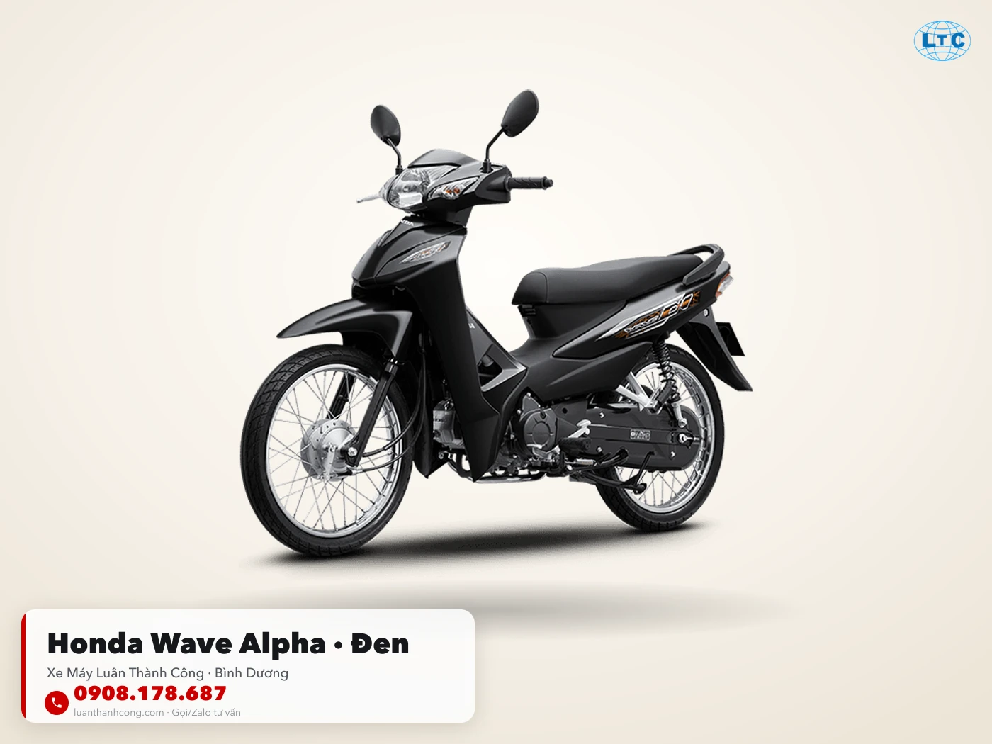 Honda Wave Alpha màu Đen tại Bình Dương – Xe Máy Luân Thành Công