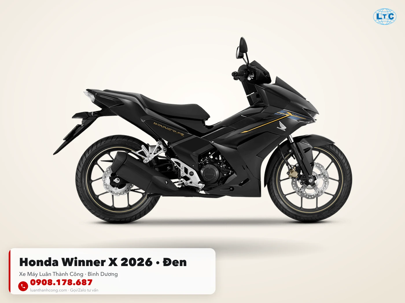 Honda Winner X 2026 màu Đen mờ tại Bình Dương – Xe Máy Luân Thành Công