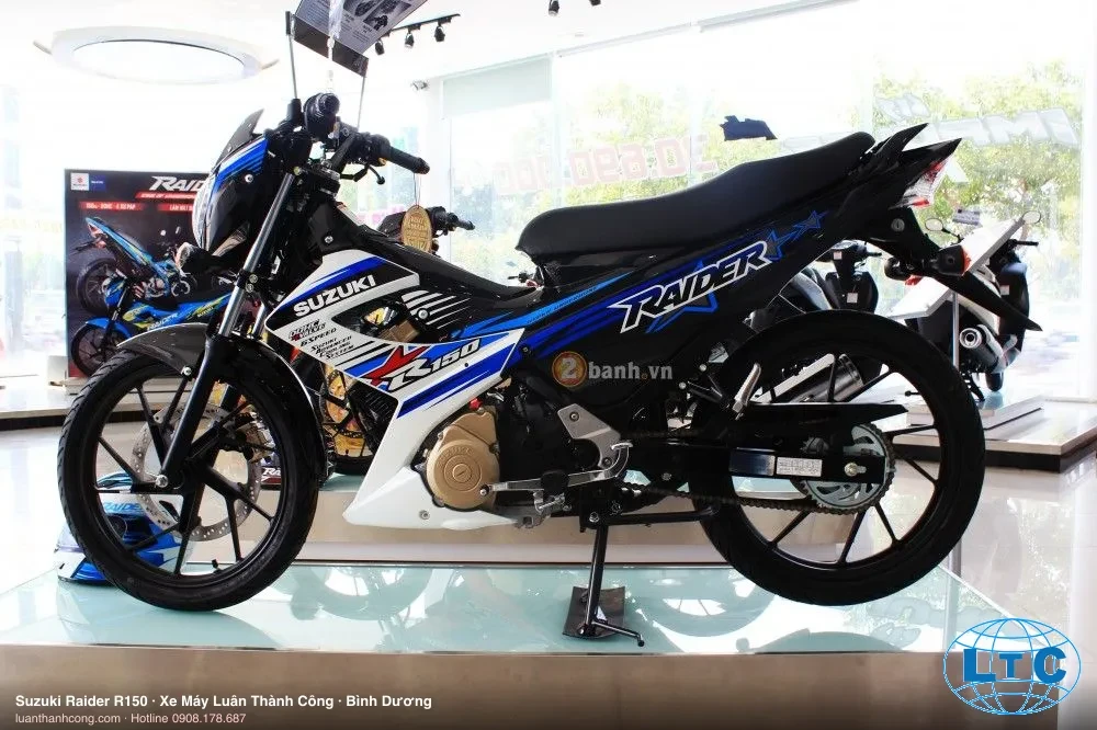 Suzuki Raider R150 góc nghiêng tại Bình Dương