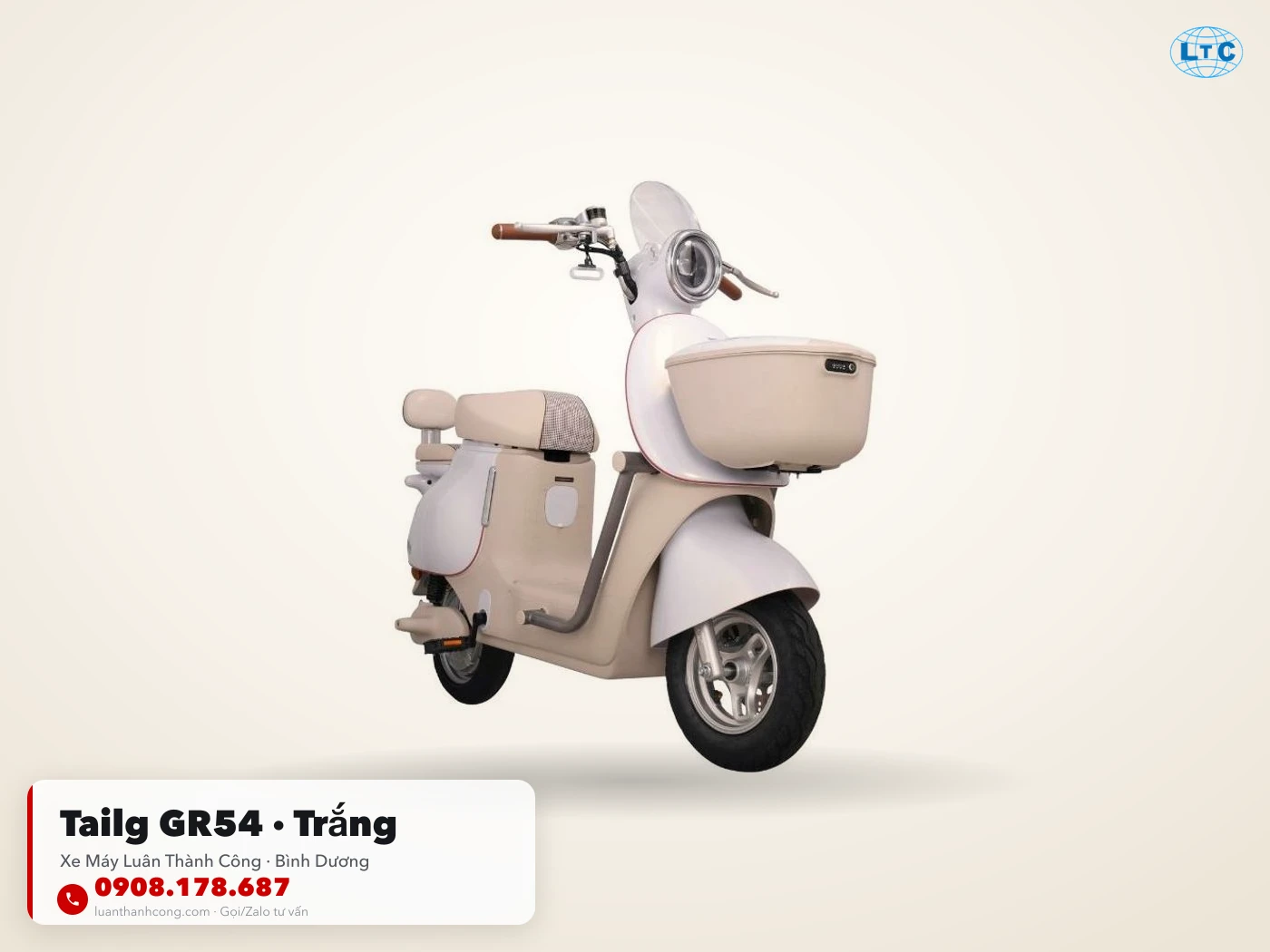 Tailg GR54 màu Trắng Sữa tại Bình Dương – Xe Máy Luân Thành Công