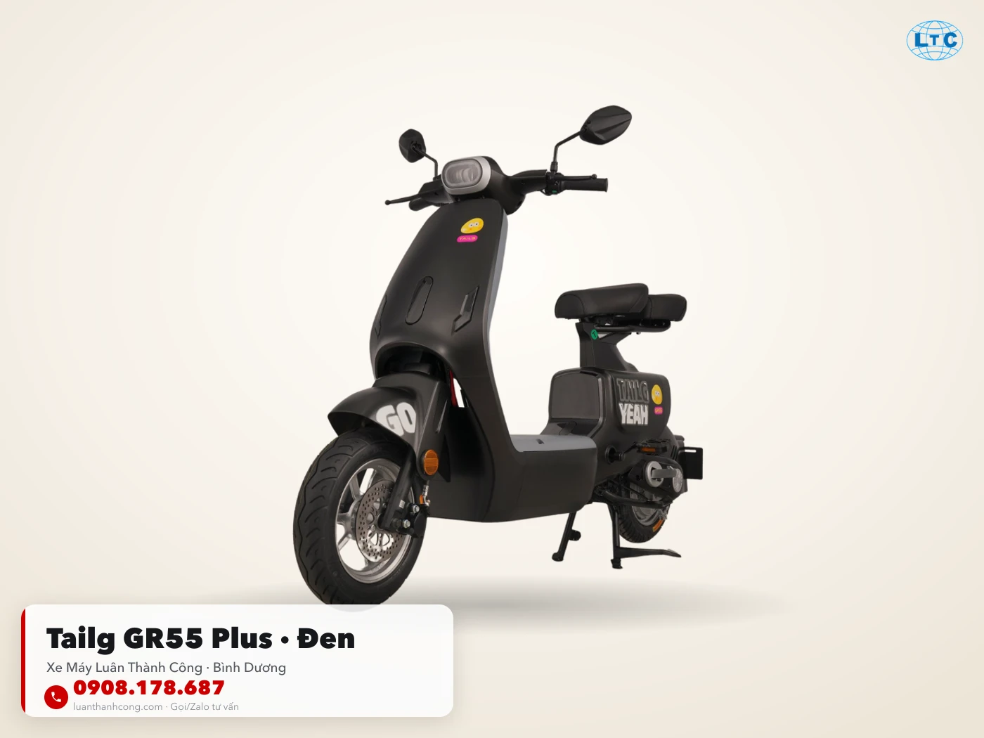 Tailg GR55 Plus màu Đen tại Bình Dương – Xe Máy Luân Thành Công