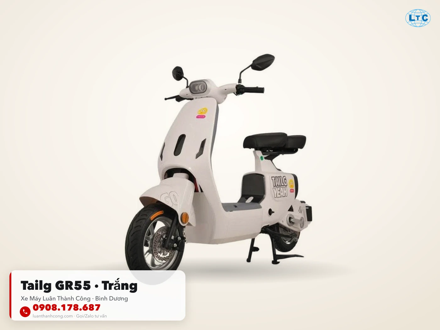 Tailg GR55 màu Trắng tại Bình Dương – Xe Máy Luân Thành Công