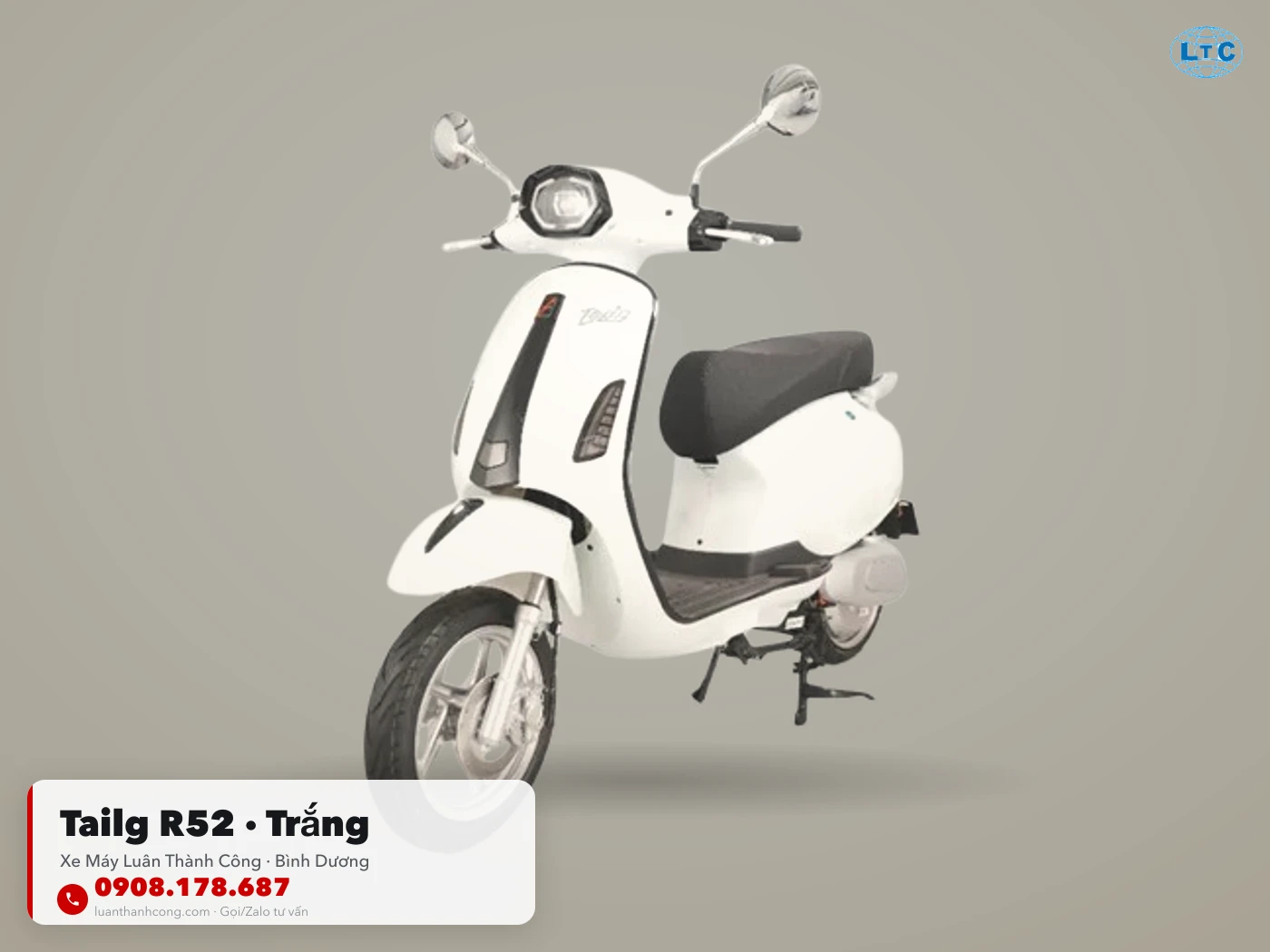 Tailg R52 màu Trắng tại Bình Dương – Xe Máy Luân Thành Công