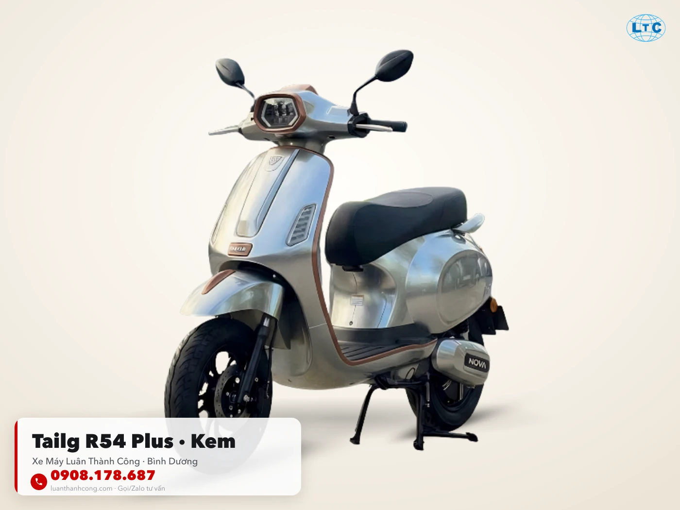 Tailg R54 Plus màu kem tại showroom Luân Thành Công Bình Dương