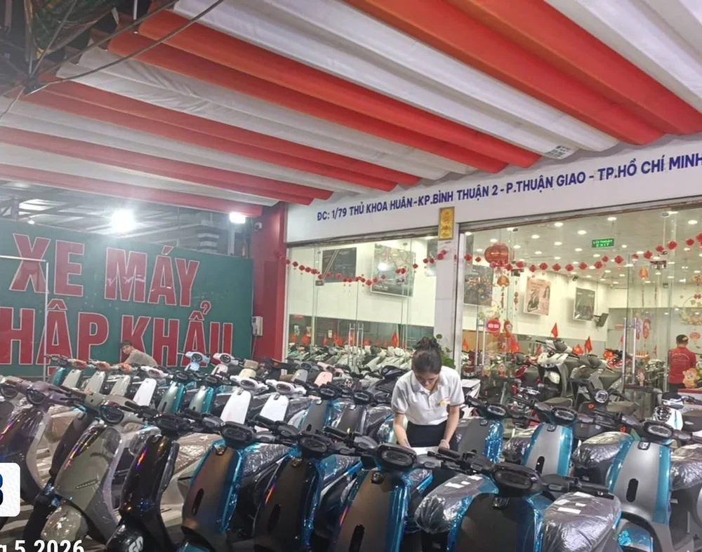 Kho xe điện Tailg tại showroom Luân Thành Công Bình Dương