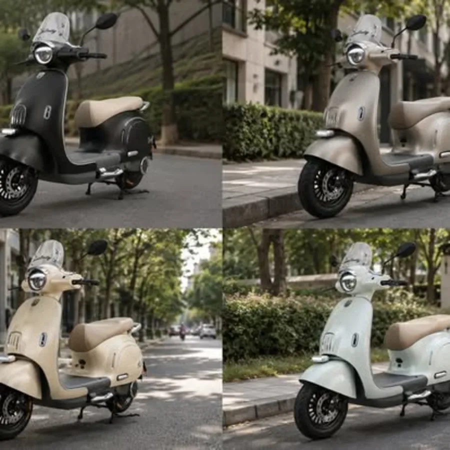 Xe điện dáng retro chụp thực tế — Luân Thành Công Bình Dương