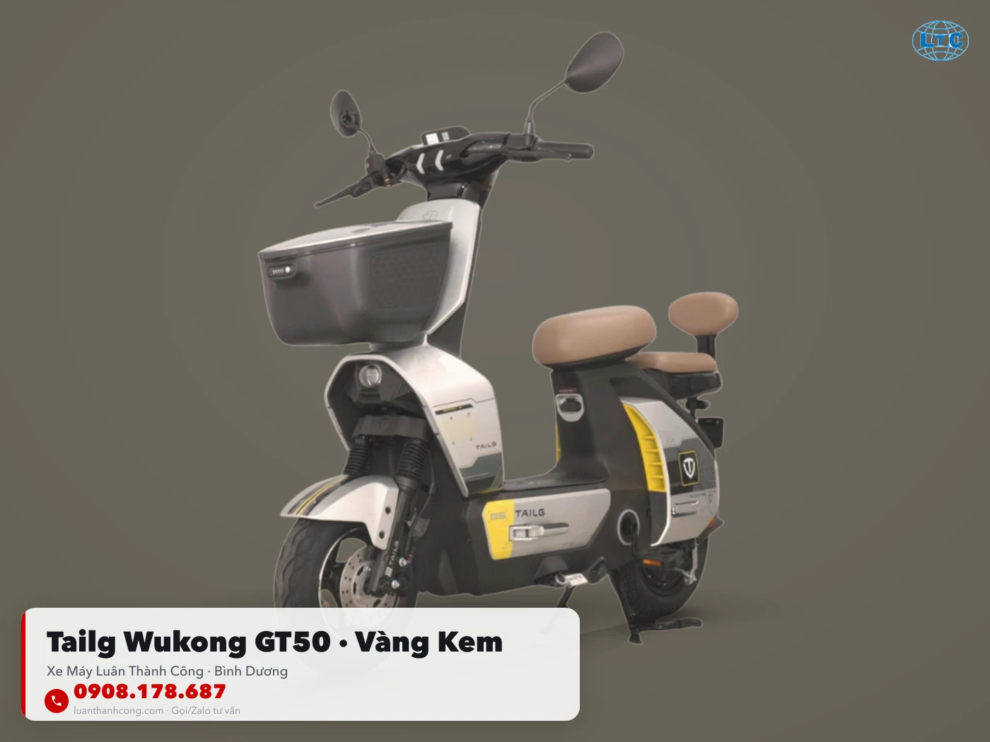 Tailg Wukong GT50 màu vàng kem Luân Thành Công Bình Dương