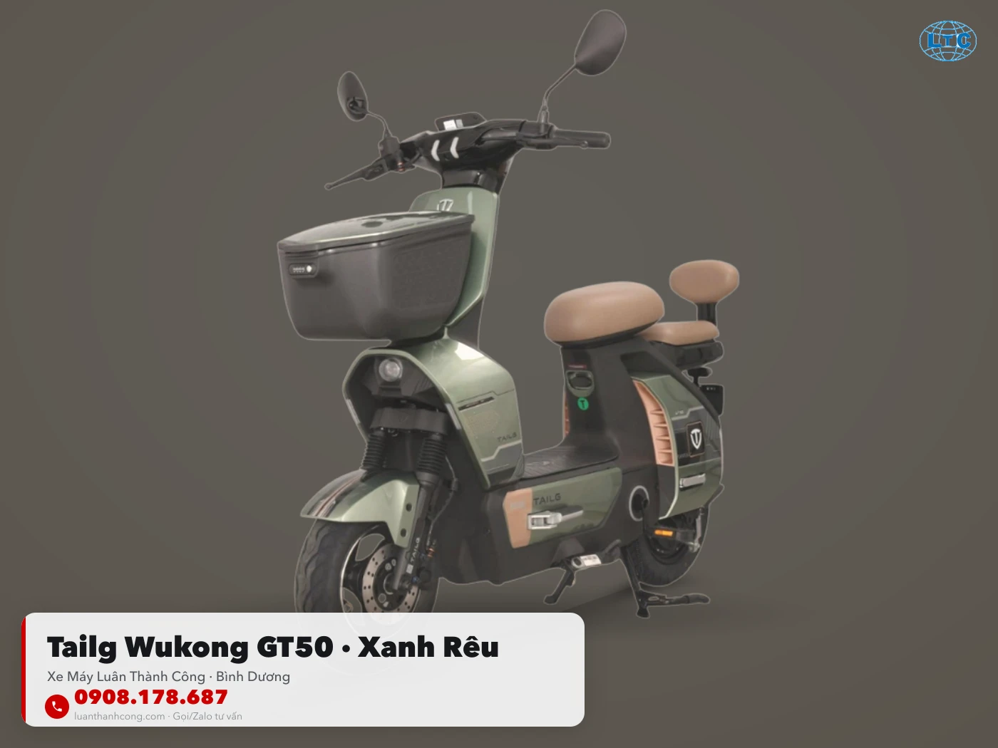 Tailg Wukong GT50 màu xanh rêu tại cửa hàng Tailg Luân Thành Công Thuận An