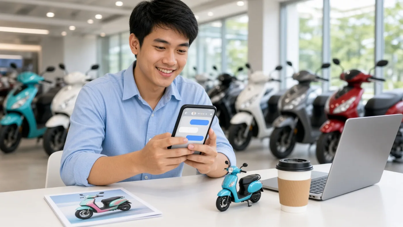 Chat Zalo Facebook với khách mua xe điện tại Bình Dương – Luân Thành Công