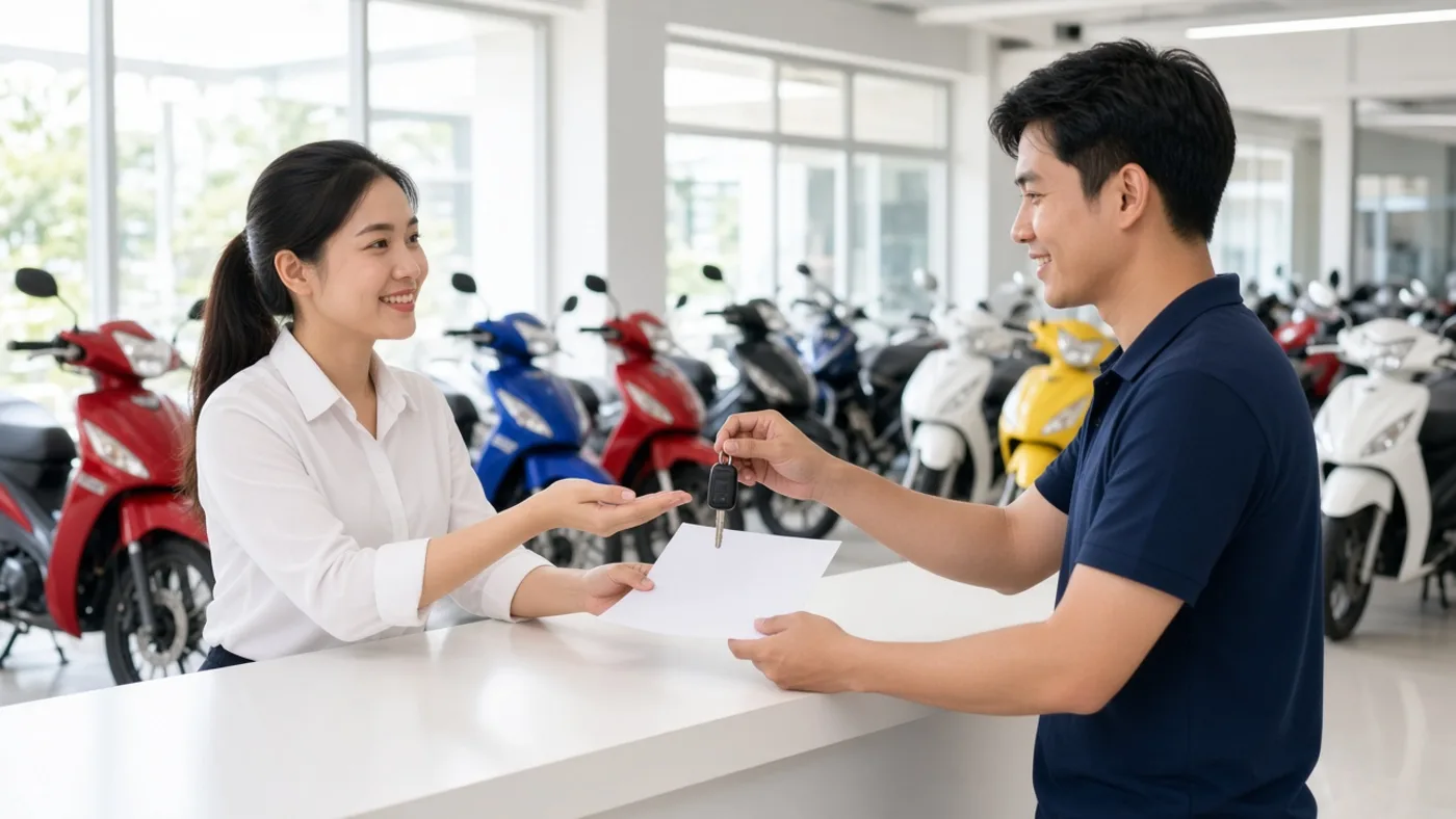 Kế toán giao hoá đơn và chìa khoá cho khách – Luân Thành Công Bình Dương