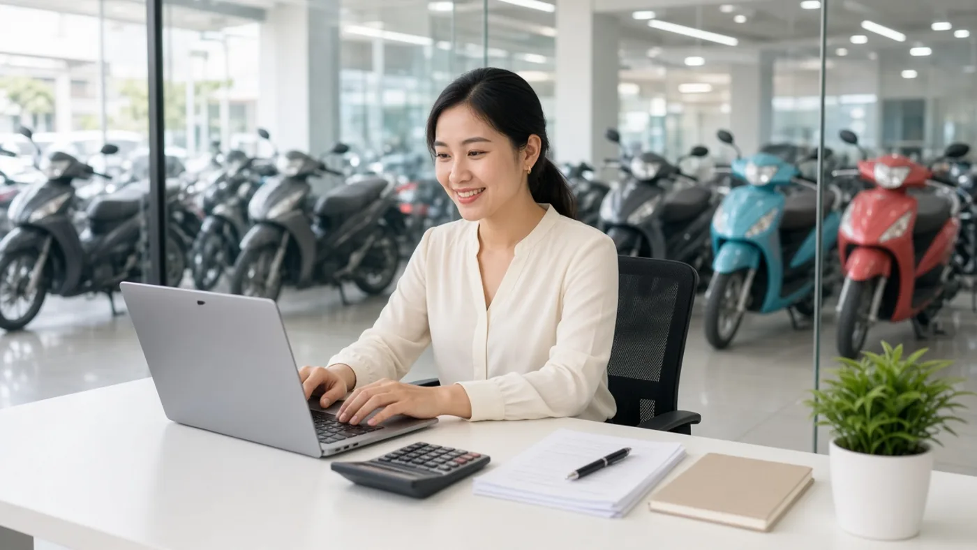 Kế toán bán hàng cửa hàng xe máy xe điện – Luân Thành Công Bình Dương