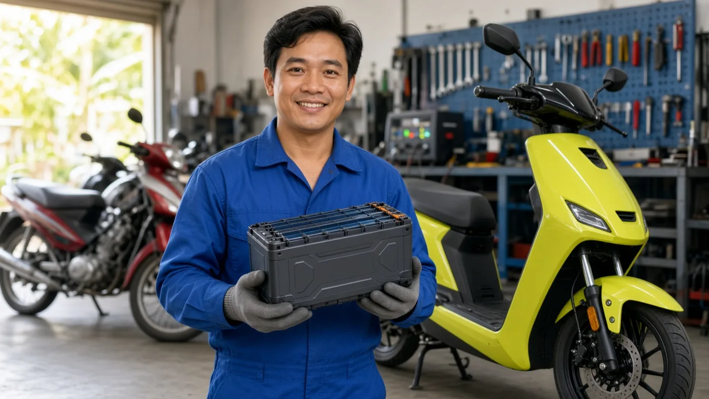 Thợ sửa xe máy chuyển sang kỹ thuật xe điện – Luân Thành Công Bình Dương