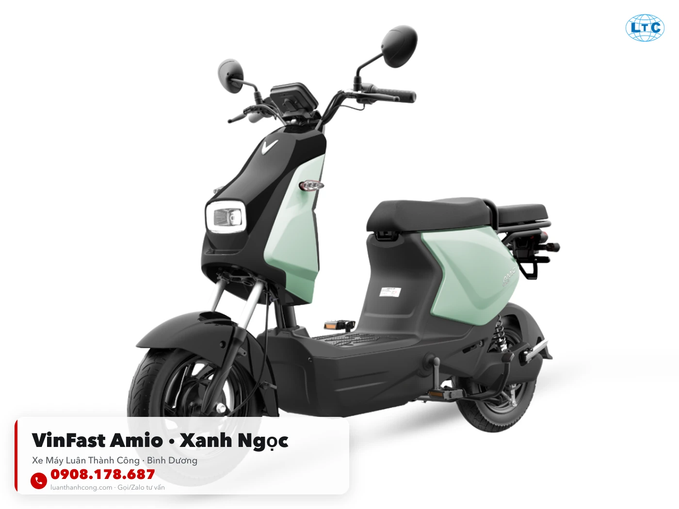 VinFast Amio màu xanh ngọc tại Luân Thành Công Bình Dương