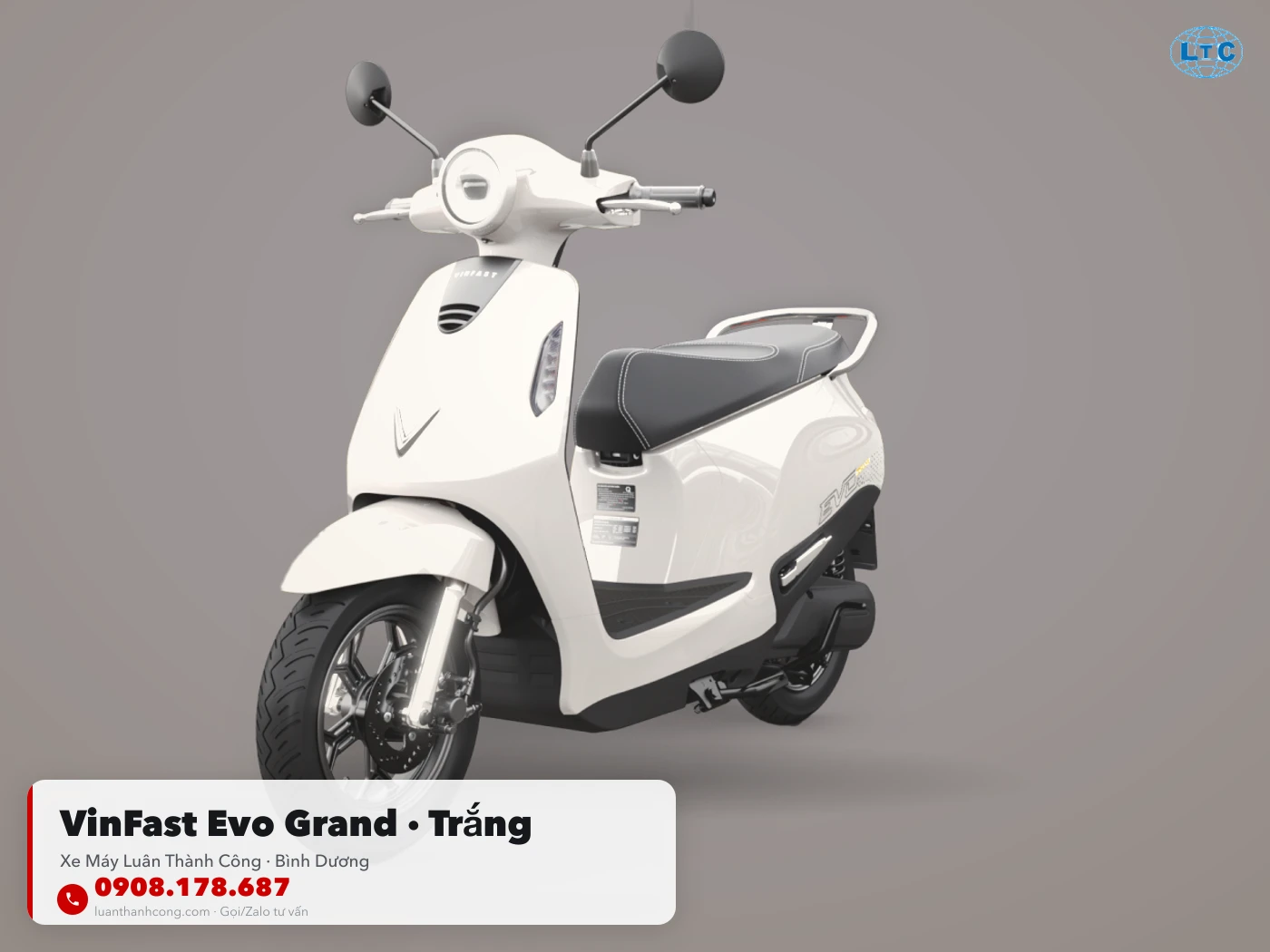 VinFast Evo Grand màu Trắng tại Bình Dương – Xe Máy Luân Thành Công