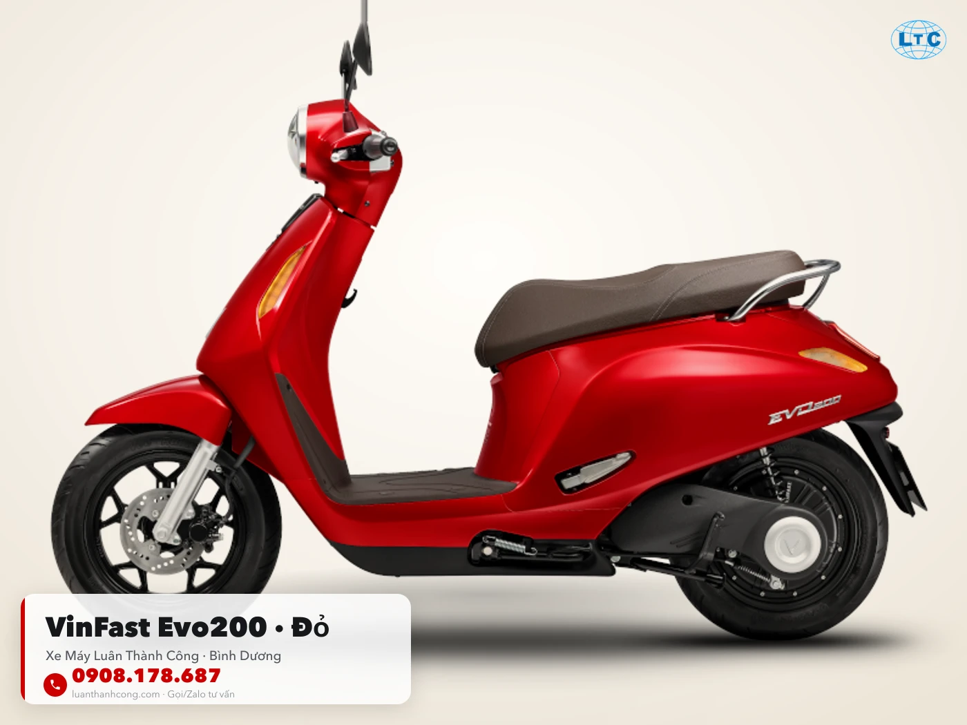 VinFast Evo200 màu Đỏ tại Bình Dương – Xe Máy Luân Thành Công