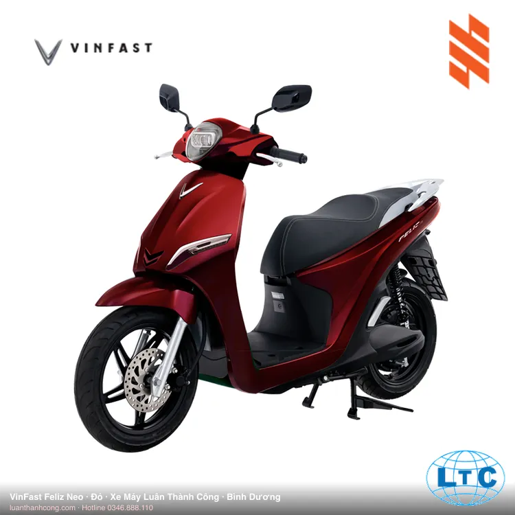 VinFast Feliz Neo màu Đỏ tại Bình Dương – Xe Máy Luân Thành Công