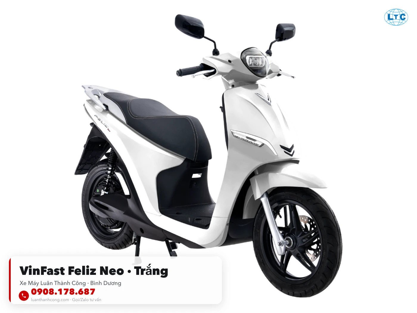 VinFast Feliz Neo màu Trắng tại Bình Dương – Xe Máy Luân Thành Công