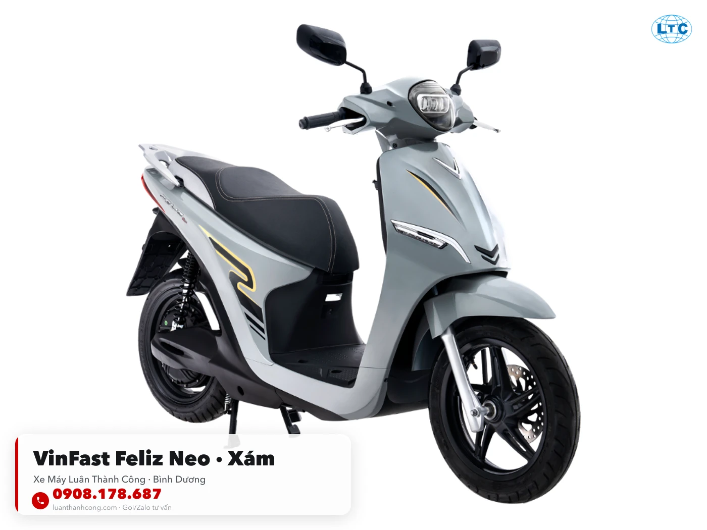 VinFast Feliz Neo màu Xám tại Bình Dương – Xe Máy Luân Thành Công