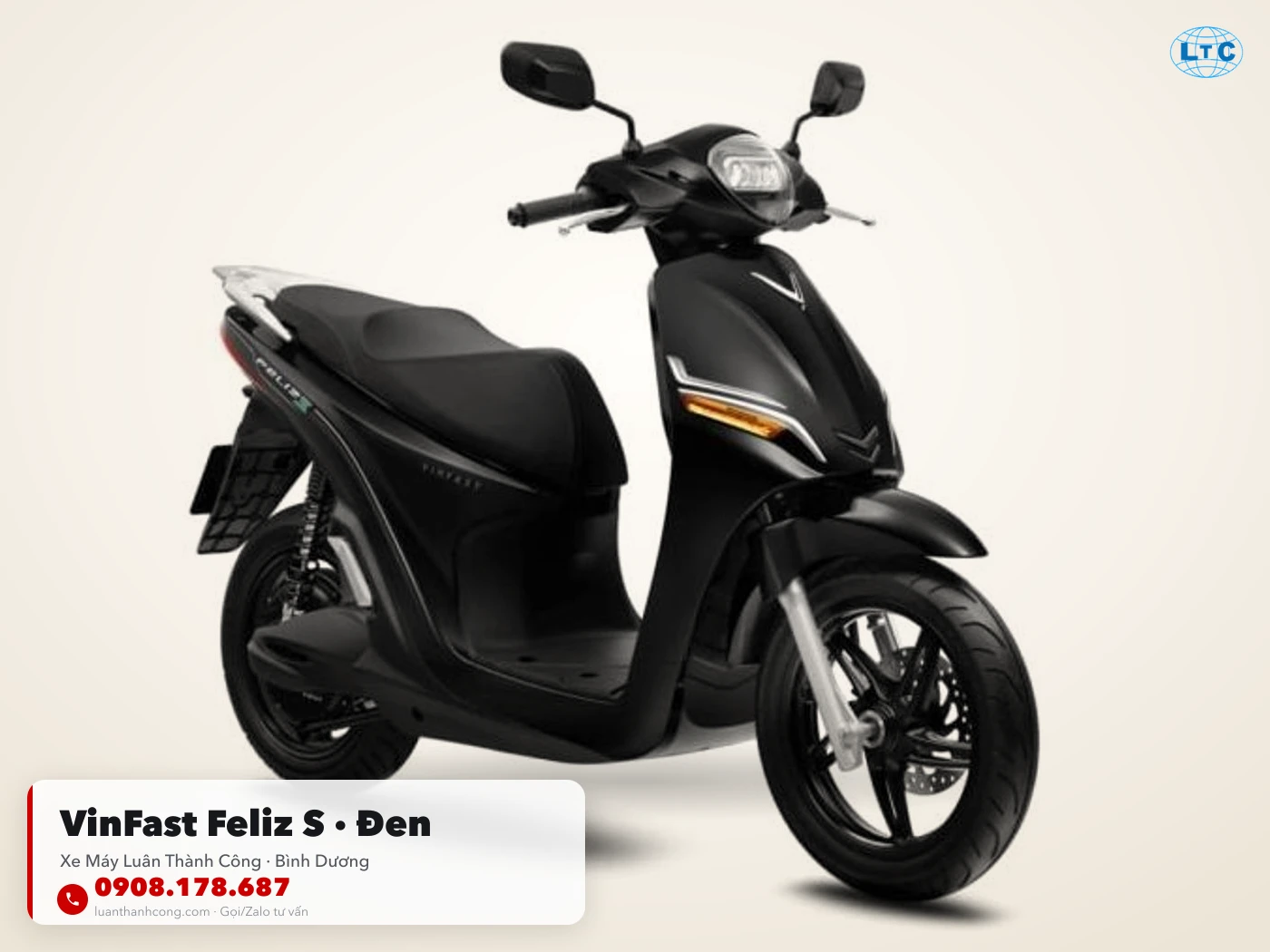 VinFast Feliz S màu Đen tại Bình Dương – Xe Máy Luân Thành Công