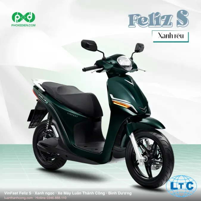 VinFast Feliz S màu Xanh ngọc tại Bình Dương – Xe Máy Luân Thành Công