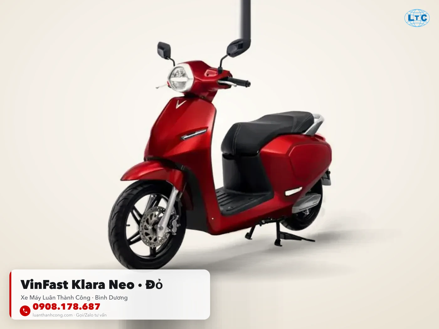 VinFast Klara Neo màu Đỏ tại Bình Dương – Xe Máy Luân Thành Công