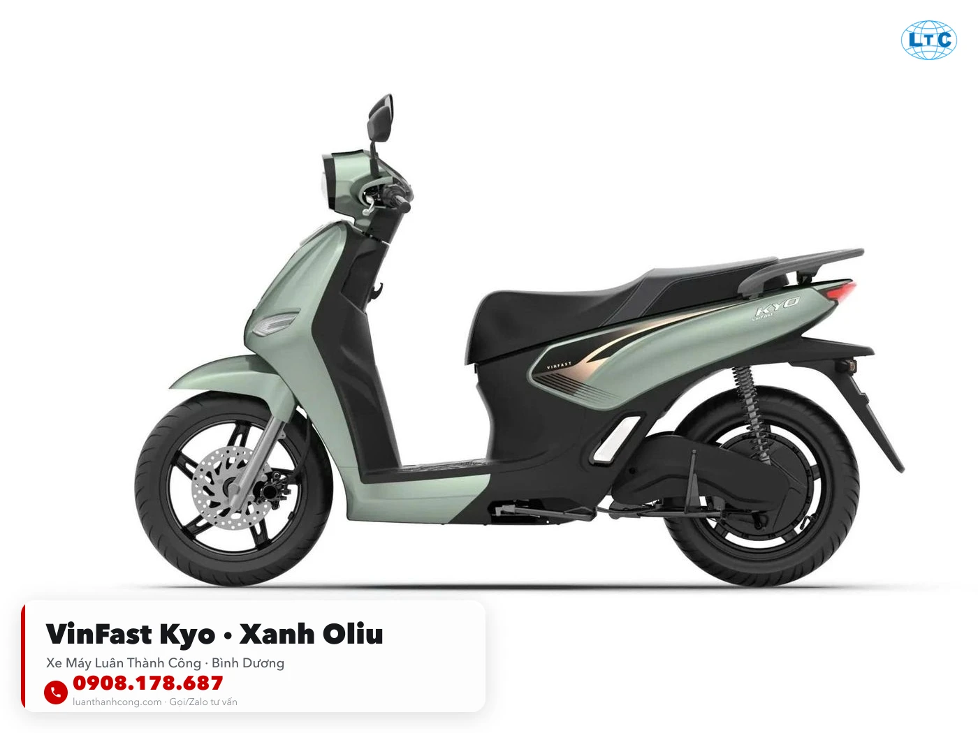 VinFast Kyo màu xanh ô liu tại Luân Thành Công Thuận An Bình Dương