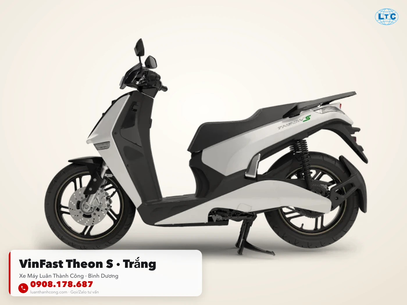 VinFast Theons màu trắng tại Bình Dương