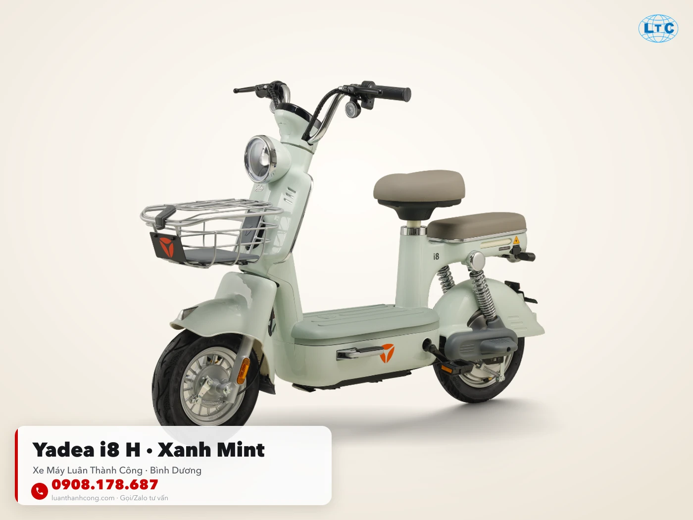 Yadea i8 H màu xanh mint toàn thân Bình Dương