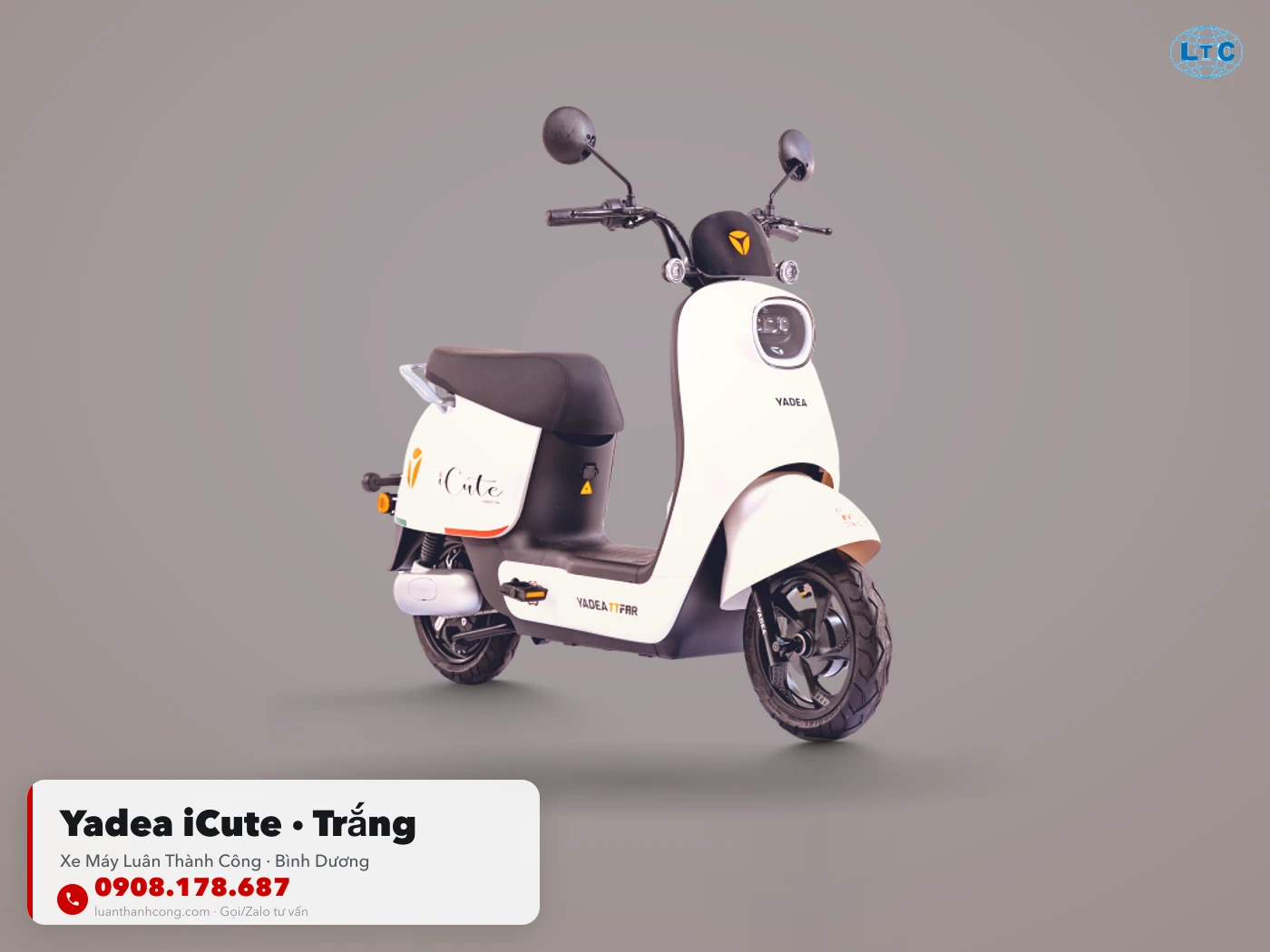 Yadea Icute màu trắng tại Bình Dương