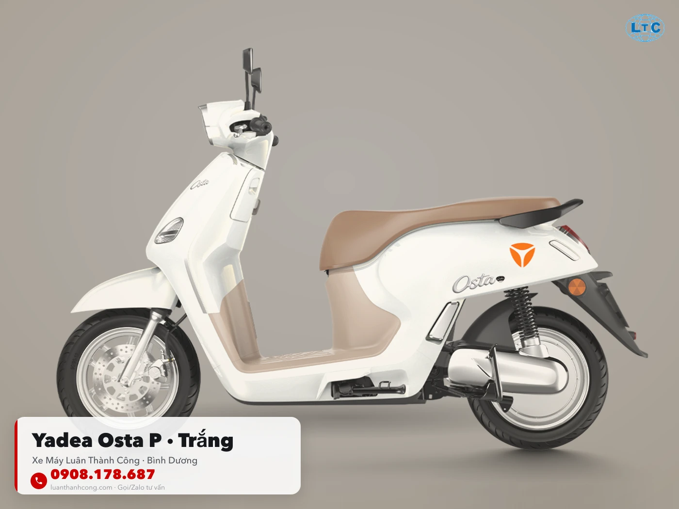 Yadea Osta P màu trắng tại Bình Dương