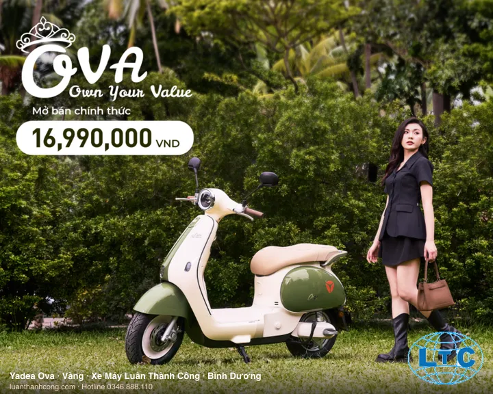 Yadea Ova màu vàng tại Bình Dương