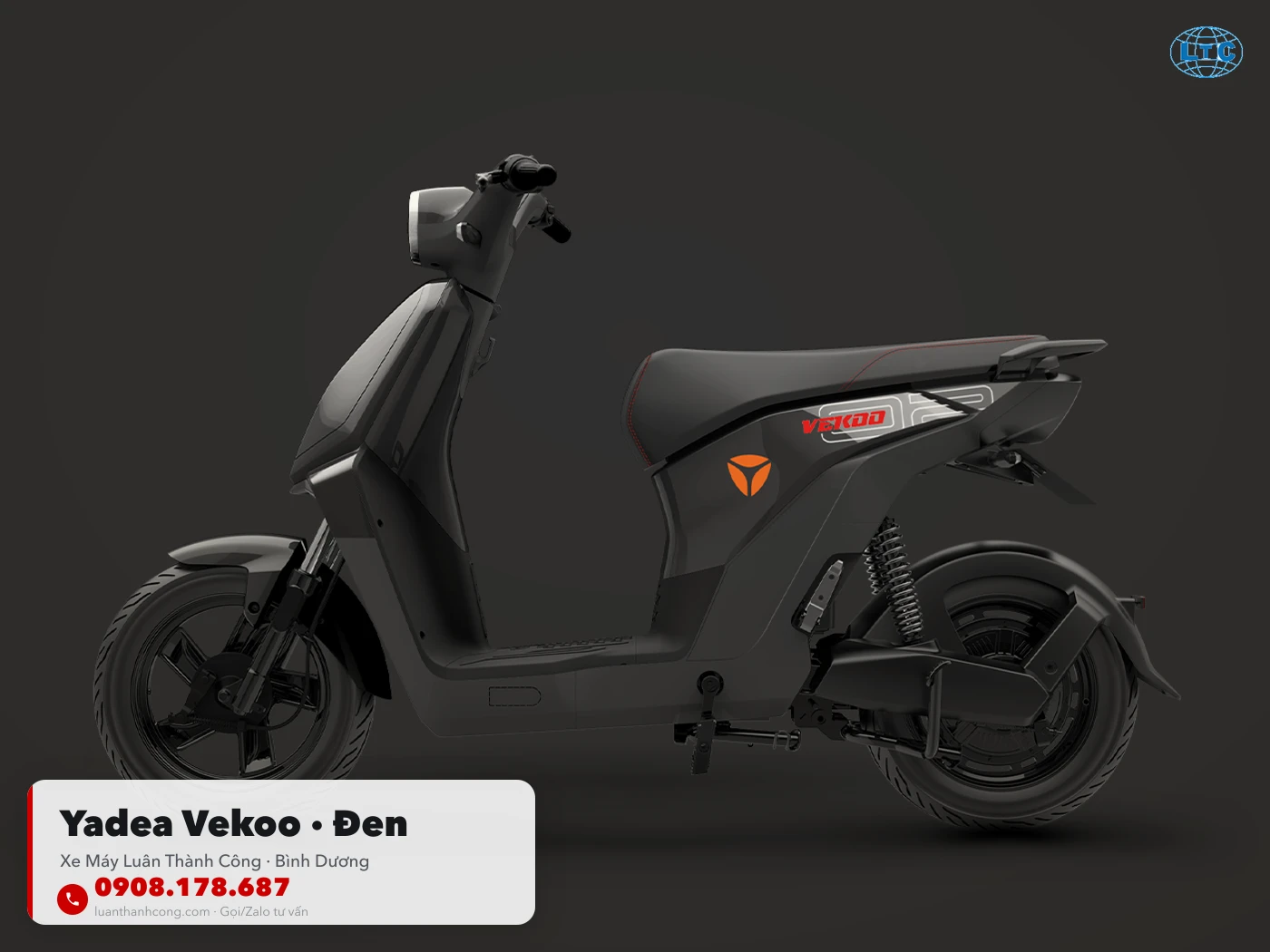 Yadea Vekoo màu Đen tại Bình Dương – Xe Máy Luân Thành Công